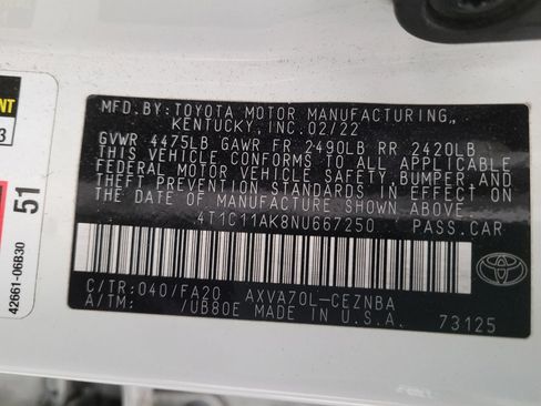 Used 2022 Toyota Camry LE FWD image 33