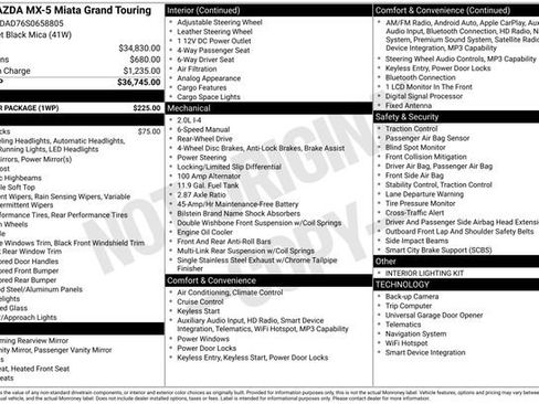 New 2025 MAZDA MX-5 Miata Grand Touring w/ Weather Package image 9
