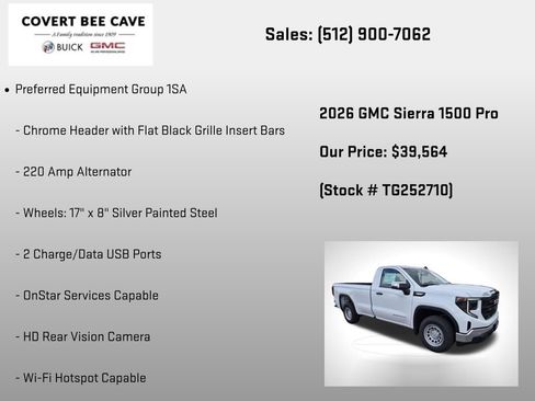 New 2026 GMC Sierra 1500 Pro w/ Pro Value Package image 12