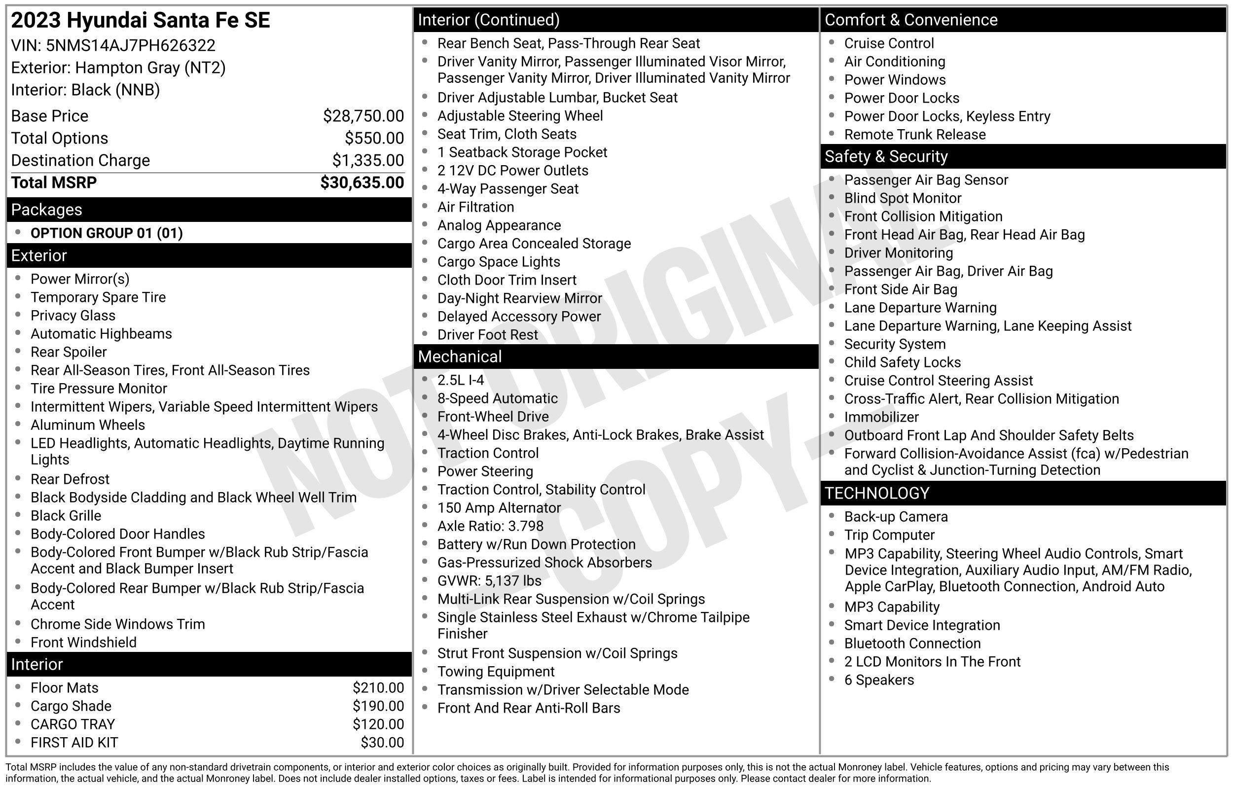 Certified 2023 Hyundai Santa Fe SE FWD image 2