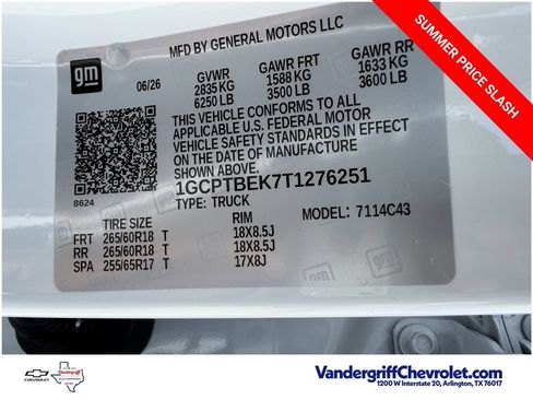 New 2026 Chevrolet Colorado W/T w/ WT Custom Package AWD/4WD image 26