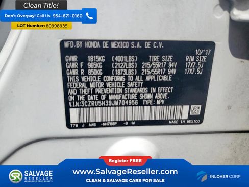 Used 2018 Honda HR-V LX image 17