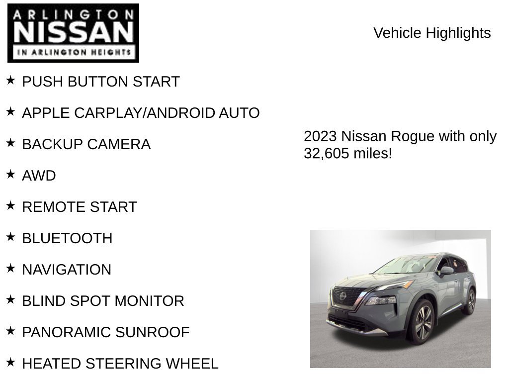 Certified 2023 Nissan Rogue Platinum w/ Platinum Premium Package AWD/4WD image 8