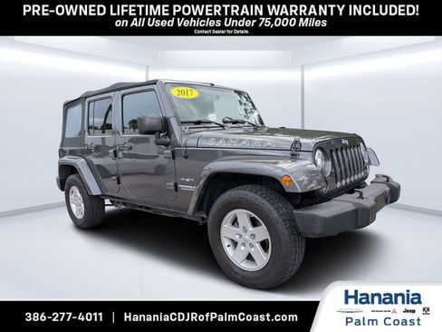 Used 2017 Jeep Wrangler Unlimited Sahara w/ Connectivity Group AWD/4WD image 1