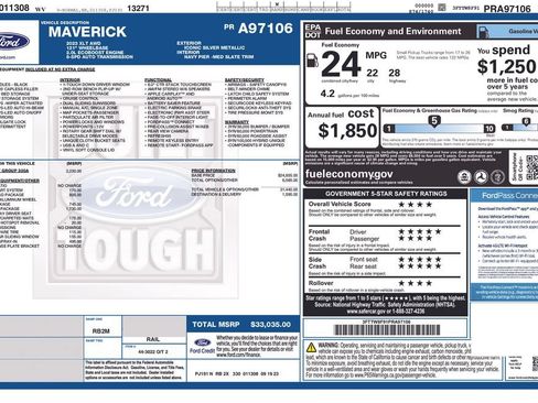 Used 2023 Ford Maverick XLT w/ Equipment Group 300A Standard AWD/4WD image 2