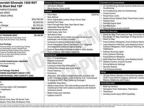 New 2026 Chevrolet Silverado 1500 RST w/ RST Select Package AWD/4WD image 26