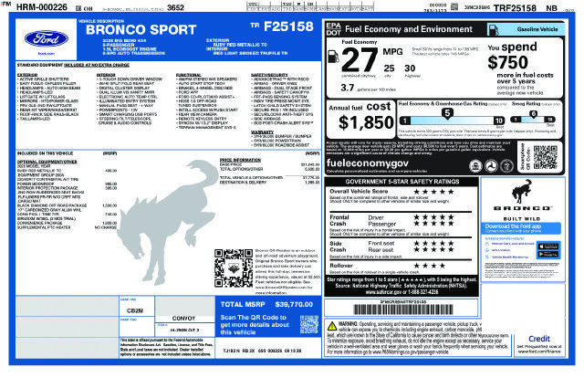 New 2026 Ford Bronco Sport Big Bend w/ Convenience Package AWD/4WD image 26