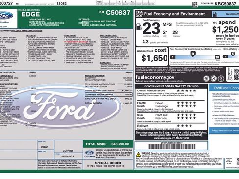 Certified 2019 Ford Edge SEL w/ Equipment Group 201A AWD/4WD image 26