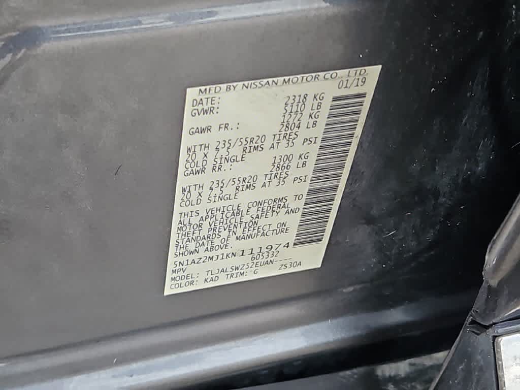 Used 2019 Nissan Murano Platinum w/ Cargo Package FWD image 25