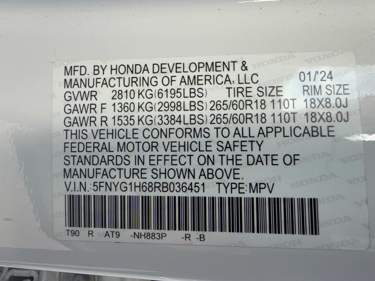 Certified 2024 Honda Pilot TrailSport image 29