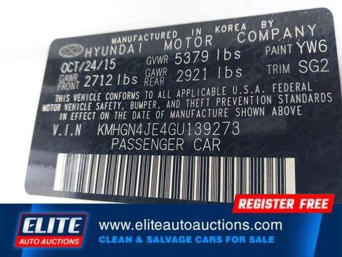 Used 2016 Hyundai Genesis 3.8 RWD image 17