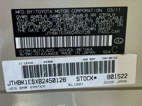 Used 2011 Lexus ES 350 FWD image 30
