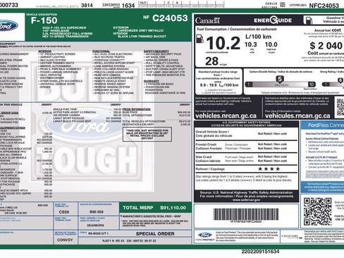 Used 2022 Ford F150 Lariat w/ Equipment Group 502A High image 6