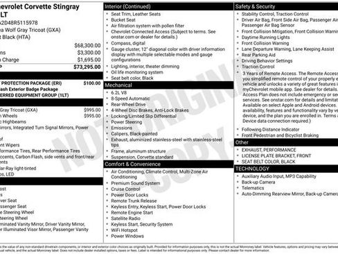 Used 2024 Chevrolet Corvette Stingray Coupe w/ Battery Protection Package RWD image 4