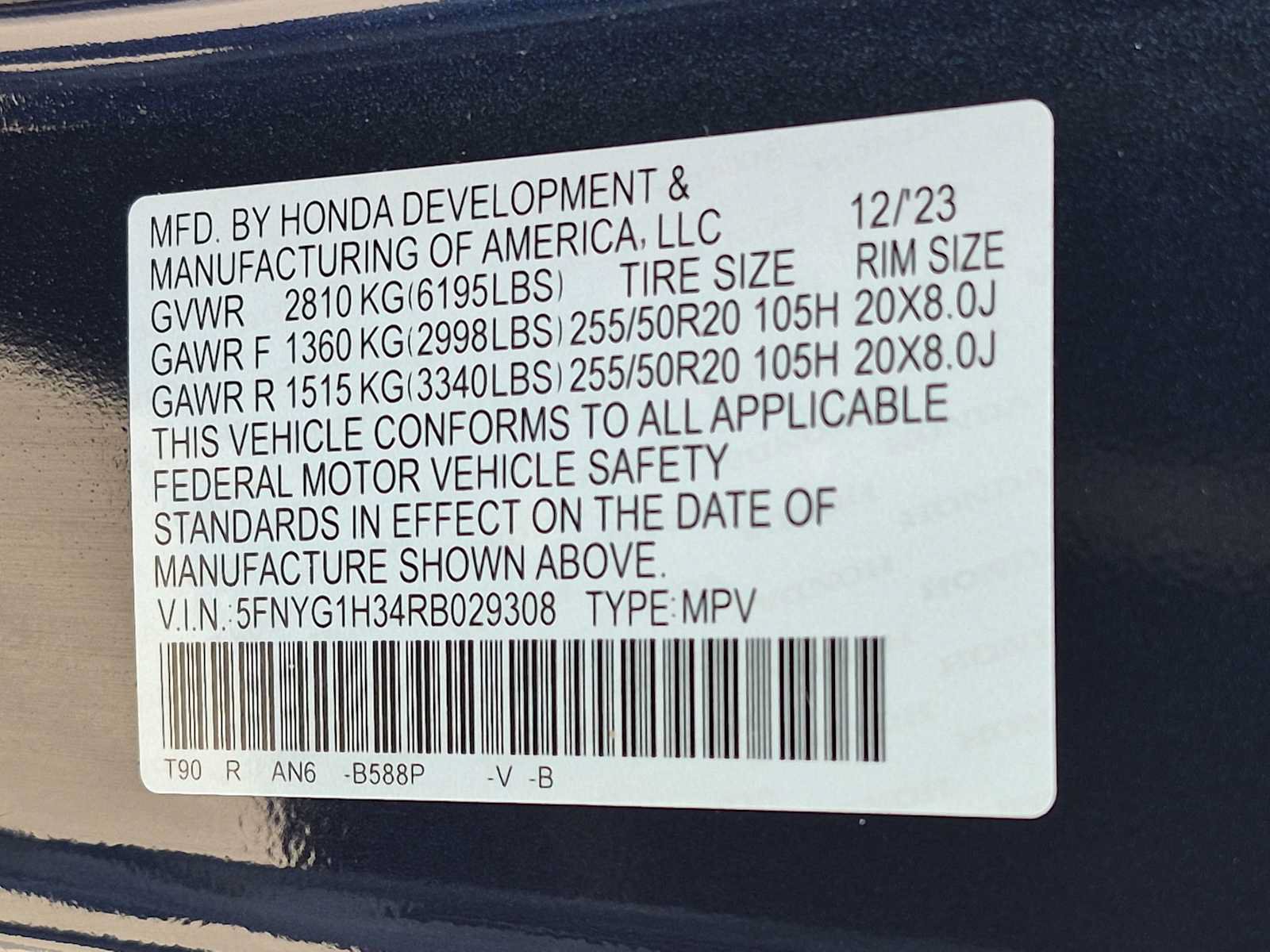Certified 2024 Honda Pilot Sport image 31