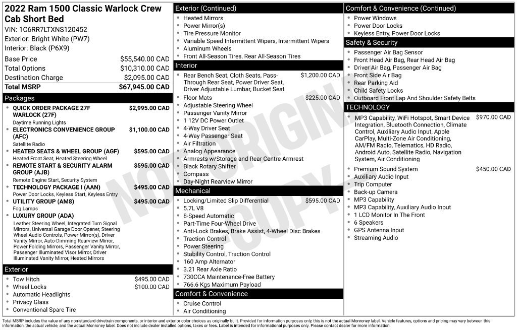 Used 2022 RAM 1500 Warlock AWD/4WD image 24