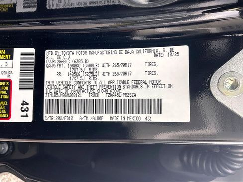 New 2025 Toyota Tacoma TRD Off-Road image 17