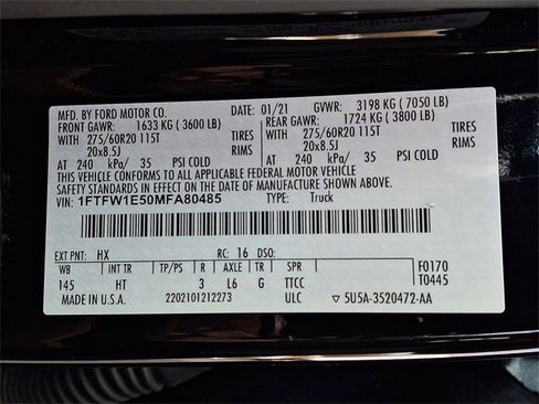 Used 2021 Ford F150 Lariat w/ Equipment Group 502A High image 28