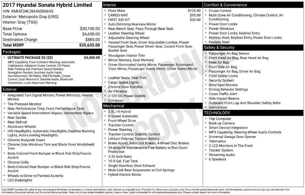 Used 2017 Hyundai Sonata Limited w/ Ultimate Package 02 FWD image 5