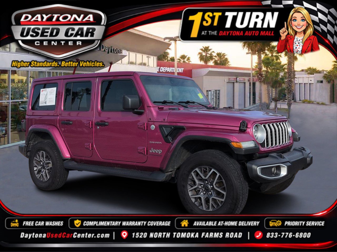 Certified 2024 Jeep Wrangler Unlimited Sahara w/ Technology Group AWD/4WD image 1