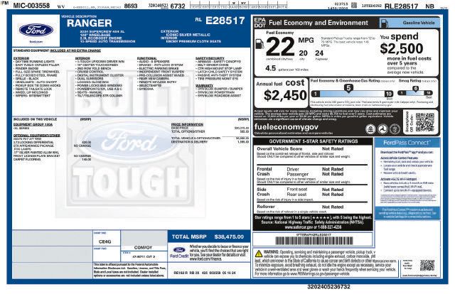 Used 2024 Ford Ranger XL AWD/4WD image 20