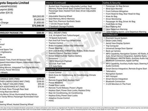 Used 2023 Toyota Sequoia Limited w/ Tow Technology Package AWD/4WD image 23