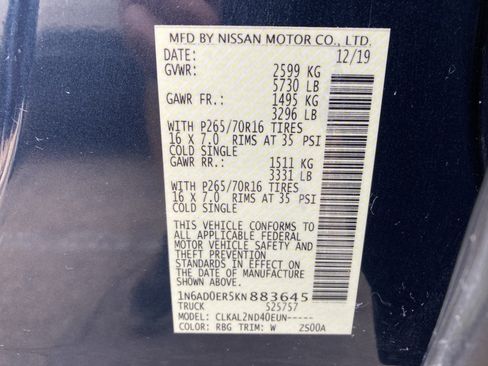 Used 2019 Nissan Frontier SV image 39