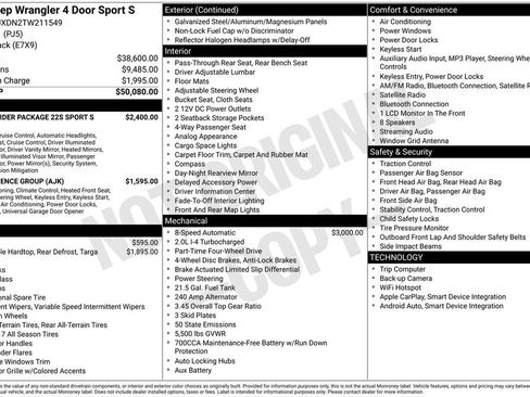 New 2026 Jeep Wrangler Unlimited Sport AWD/4WD image 27