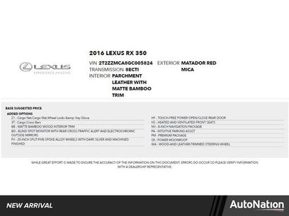 Used 2016 Lexus RX 350 FWD w/ Premium Package