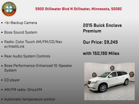 Used 2015 Buick Enclave Premium w/ Trailering Package AWD/4WD image 15