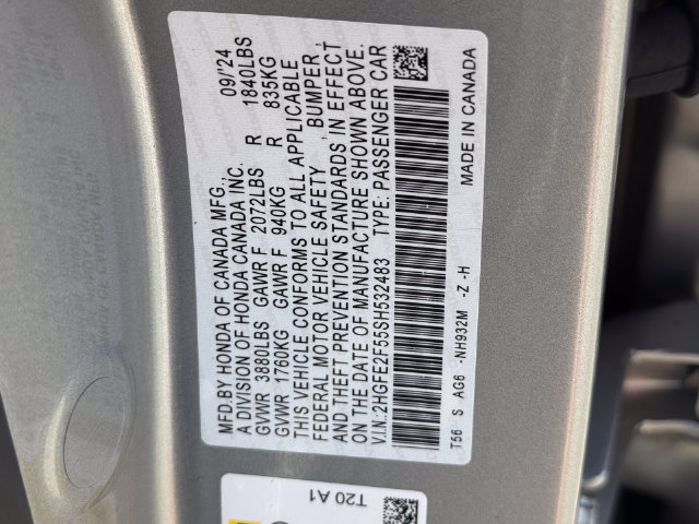 Certified 2025 Honda Civic Sport image 28