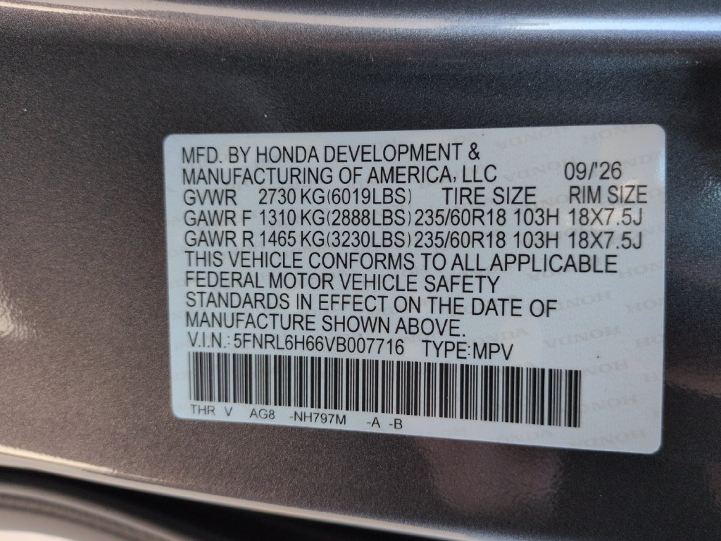 New 2027 Honda Odyssey EX-L image 34