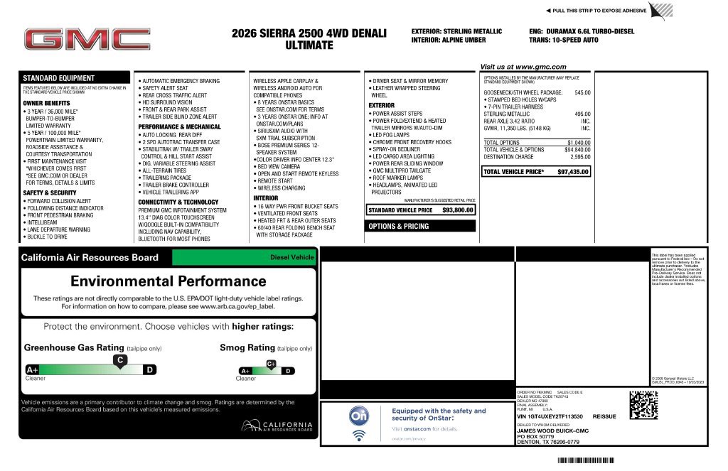 Used 2026 GMC Sierra 2500 Denali Ultimate AWD/4WD image 3