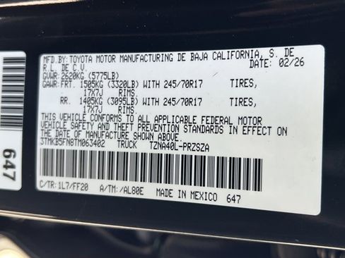 New 2026 Toyota Tacoma SR5 image 20