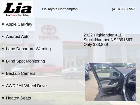 Used 2022 Toyota Highlander XLE AWD/4WD image 7