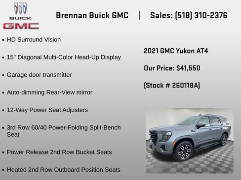 Certified 2021 GMC Yukon AT4 w/ AT4 Premium Plus Package AWD/4WD image 35