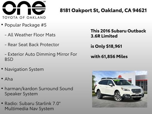 Used 2016 Subaru Outback 3.6R Limited image 11