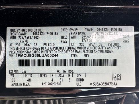 Used 2020 Ford Escape SE AWD/4WD image 15