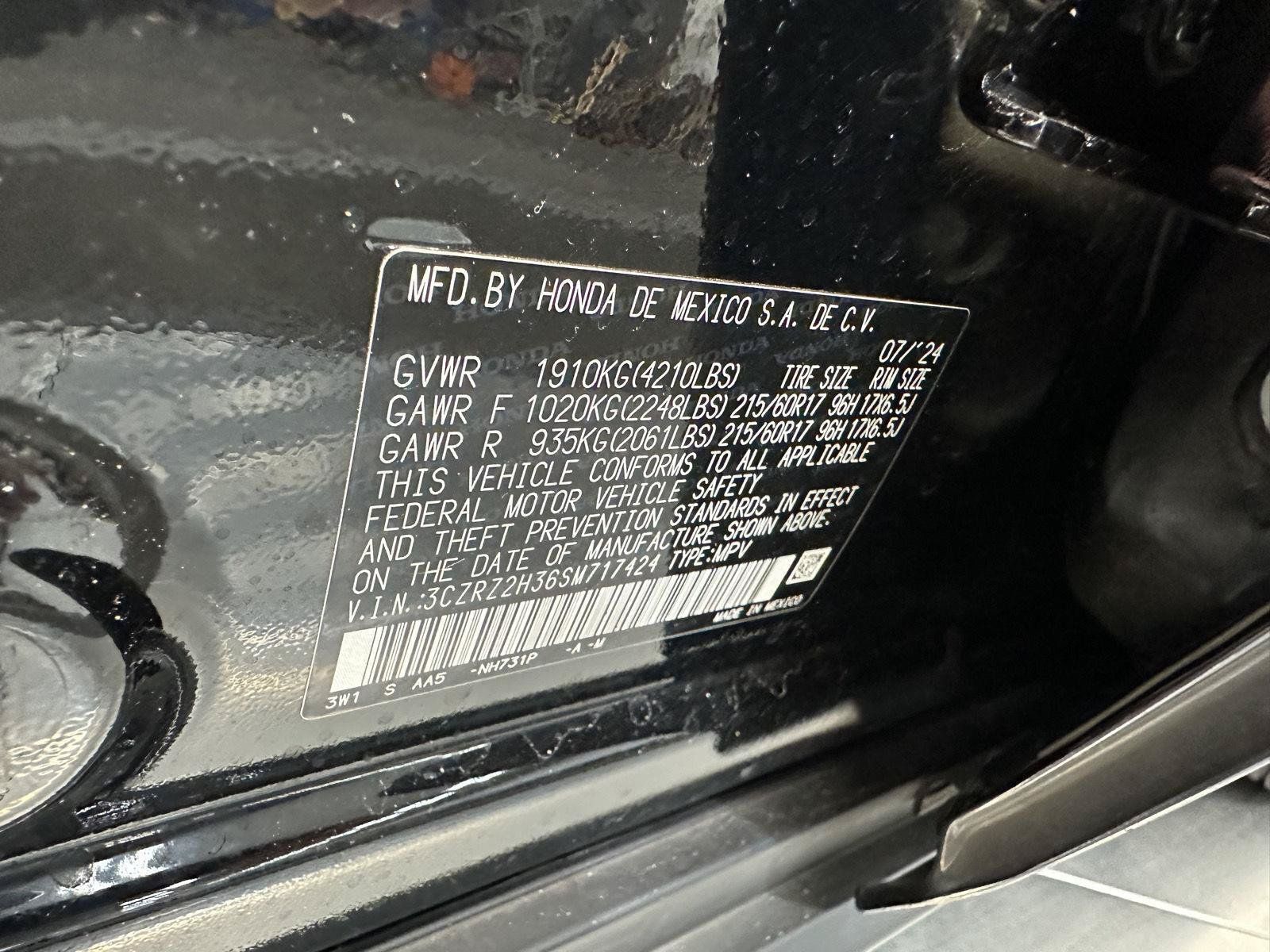 Certified 2025 Honda HR-V LX image 12