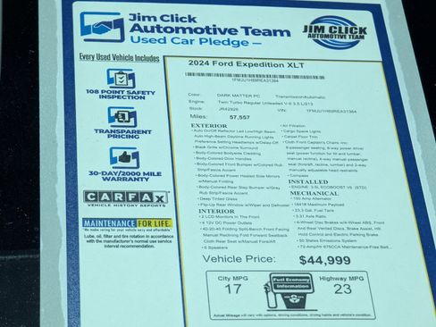 Certified 2024 Ford Expedition XLT RWD image 15