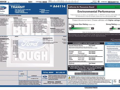Used 2022 Ford E-Transit 148 High Roof w/ Interior Upgrade Package RWD image 16