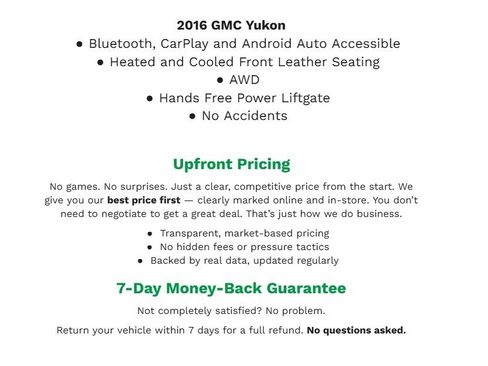 Used 2016 GMC Yukon SLT w/ Open Road Package image 2