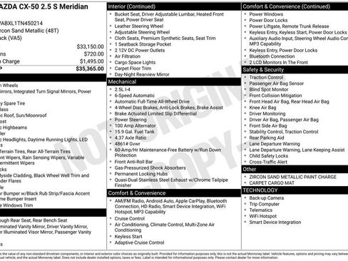 Certified 2026 MAZDA CX-50 Meridian Edition AWD/4WD image 25