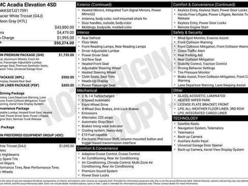 New 2026 GMC Acadia Elevation w/ Elevation Premium Package FWD image 6