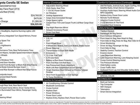 Used 2025 Toyota Corolla SE FWD image 2