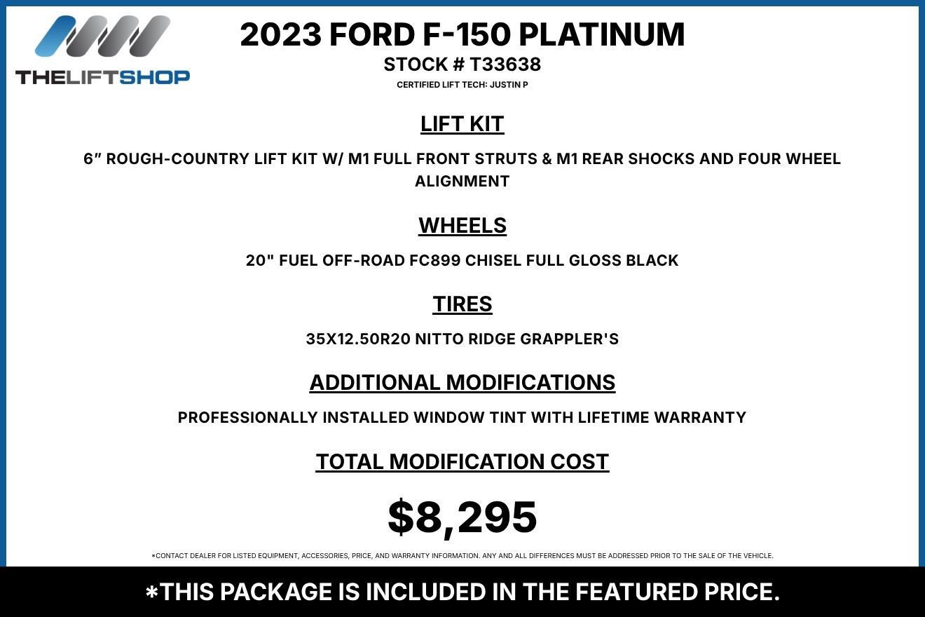 Used 2023 Ford F150 Platinum w/ Equipment Group 701A High AWD/4WD image 2