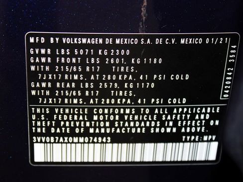 Used 2021 Volkswagen Tiguan S AWD/4WD image 29