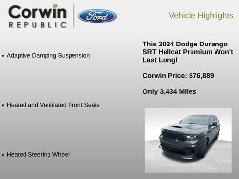 Used 2024 Dodge Durango SRT Hellcat AWD/4WD image 12