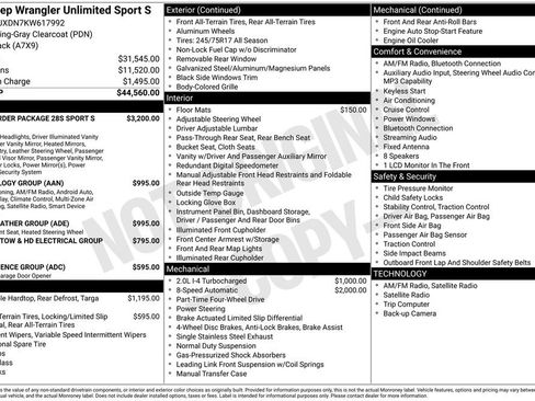 Used 2019 Jeep Wrangler Unlimited Sport S image 48