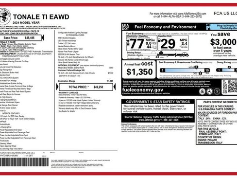 Used 2024 Alfa Romeo Tonale Ti AWD/4WD image 11